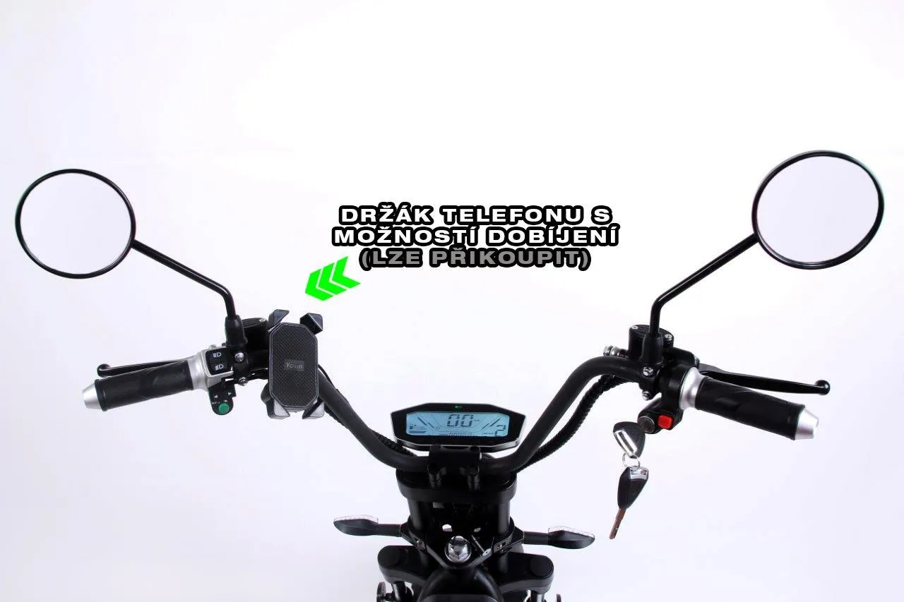 Elektro moped Classic 3500 Plus EEC – černá - 9